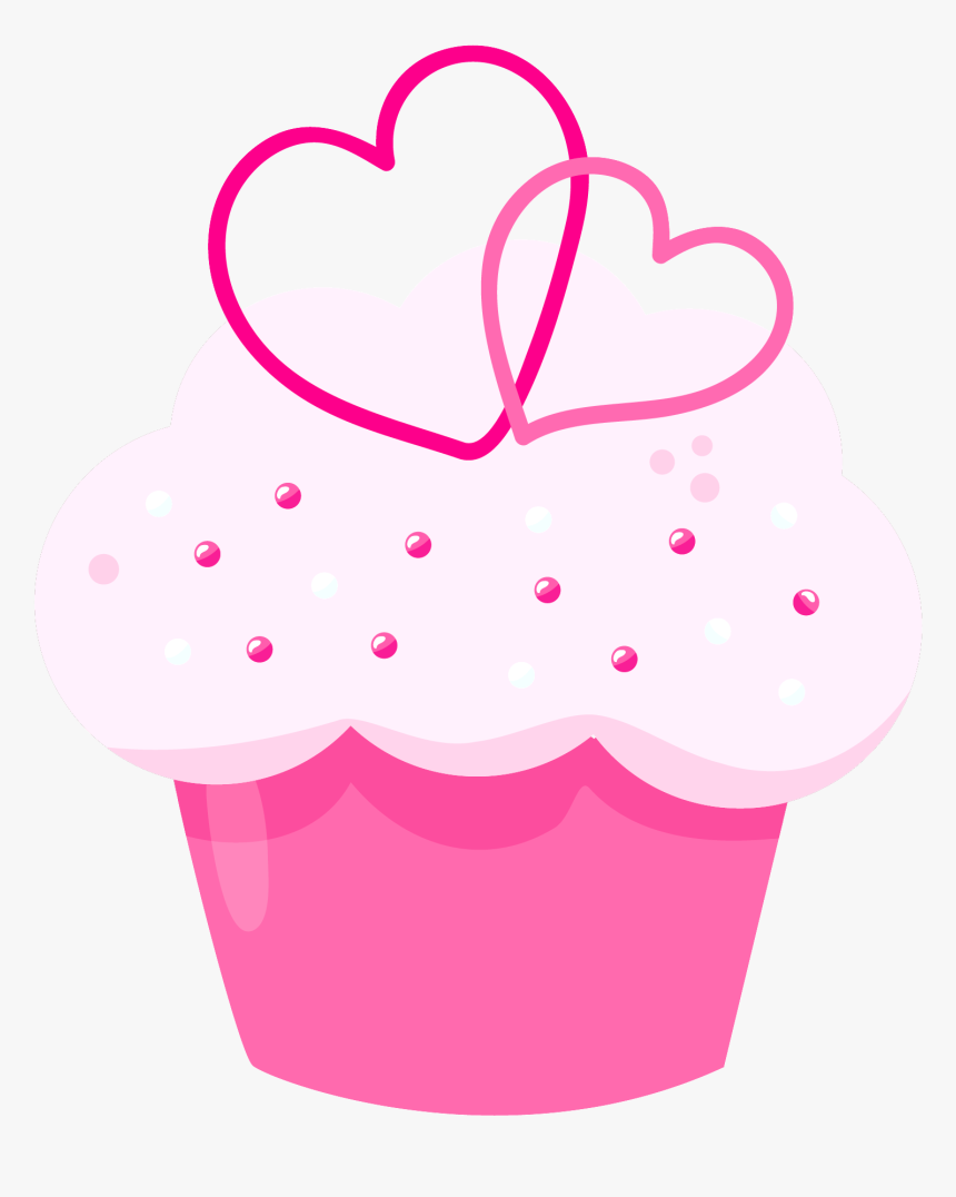 Pink Heart Cupcake, HD Png Download, Free Download