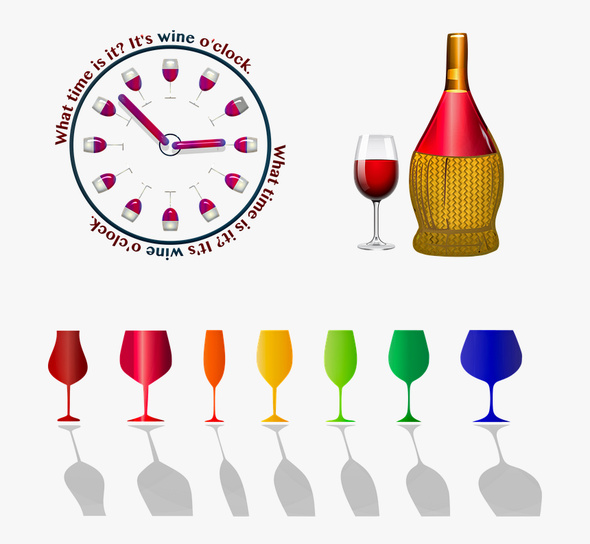 Wine Bottle Wine Glasses, Wine, Wine O Clock, Party, HD Png Download, Free Download