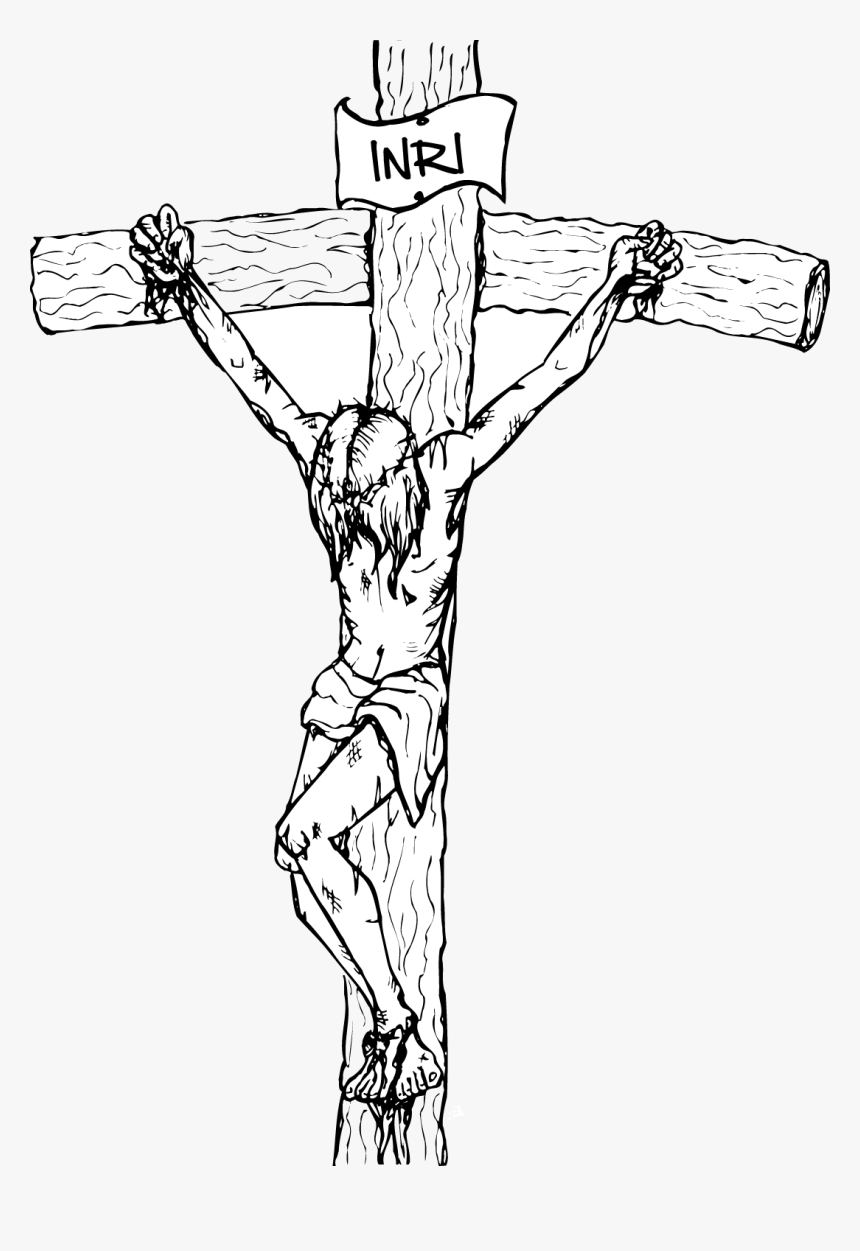 Jesus On The Cross Drawing Black And White