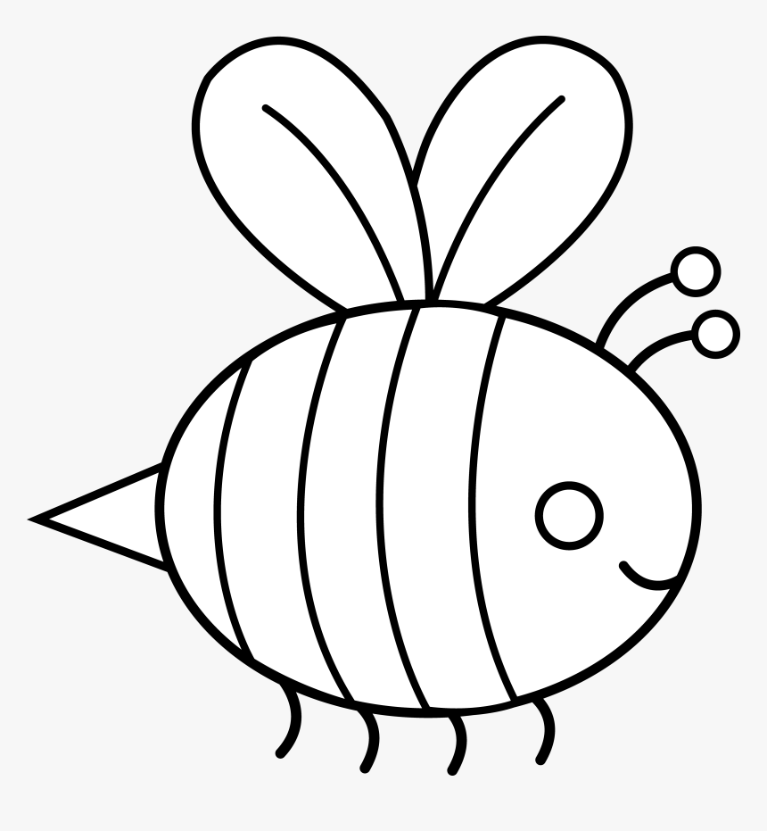 Clip Art Free Bumble Download Clip - Cute Bumble Bee Line Drawing, HD Png Download, Free Download