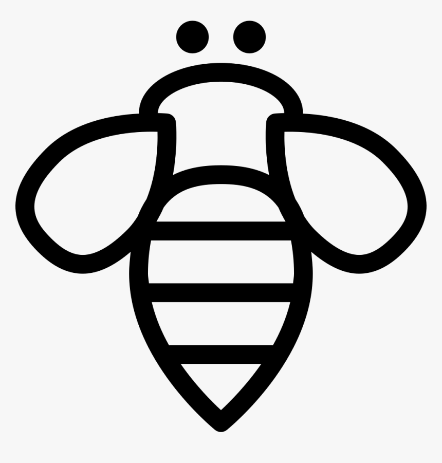 Bee Insect Outline - Bee Line Art Logo, HD Png Download, Free Download