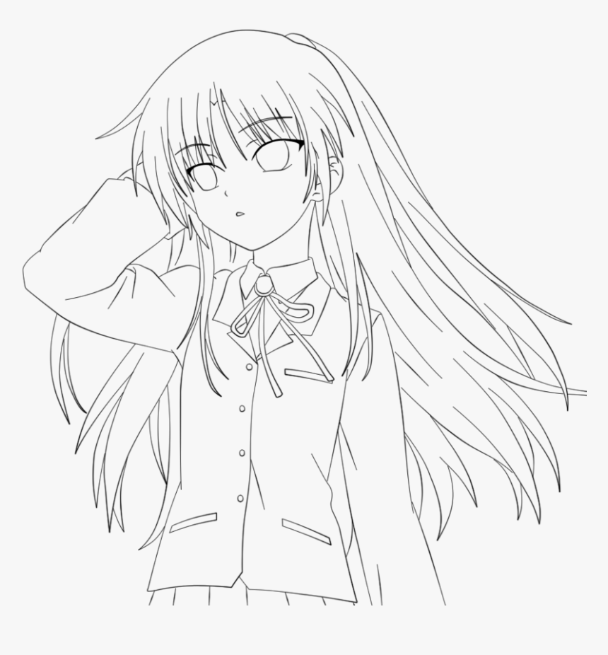 Anime School Girl Coloring Pages