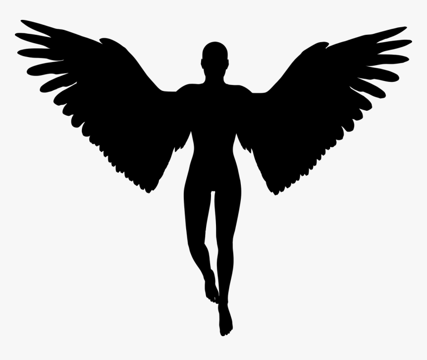 Angel Graphics - Man With Wings Silhouette, HD Png Download, Free Download