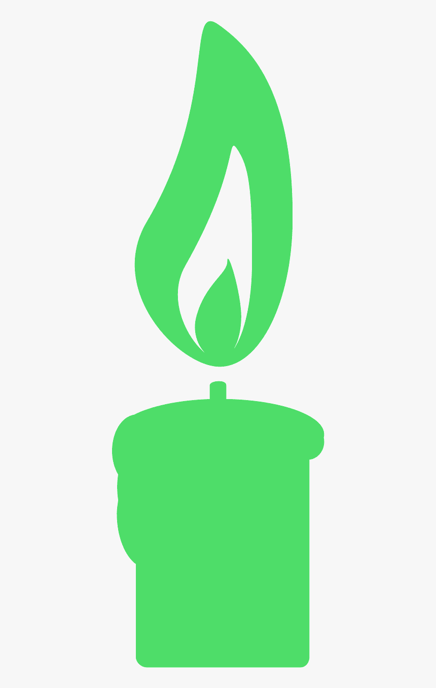 Green Candle Silhouette, HD Png Download, Free Download