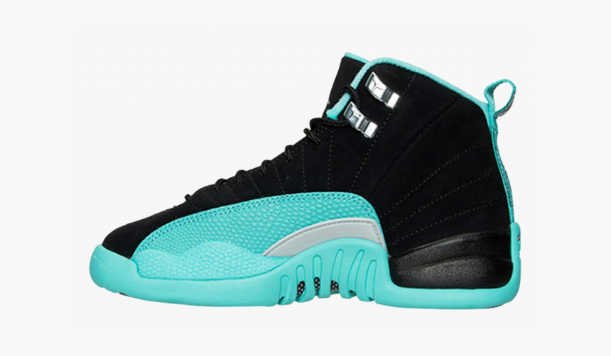 black and turquoise jordans 12