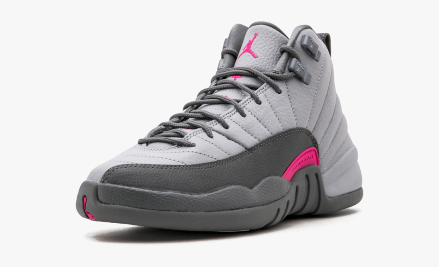 Jordans 12 Grey Pink Woman, HD Png Download, Free Download