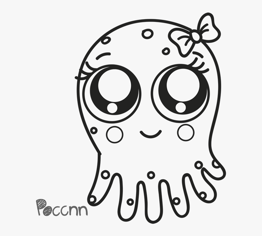 Collection Of Free Jellyfish Drawing Cute Download - Cute Easy Jellyfish Drawings, HD Png Download, Free Download
