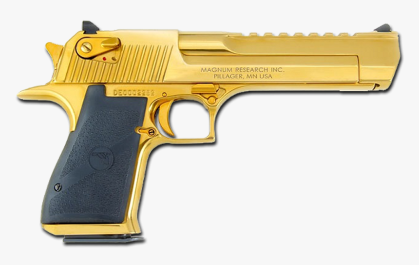 Gun Deagle Golden Deserteagle Gold Weapon - Desert Eagle 50 Ae, HD Png Download, Free Download