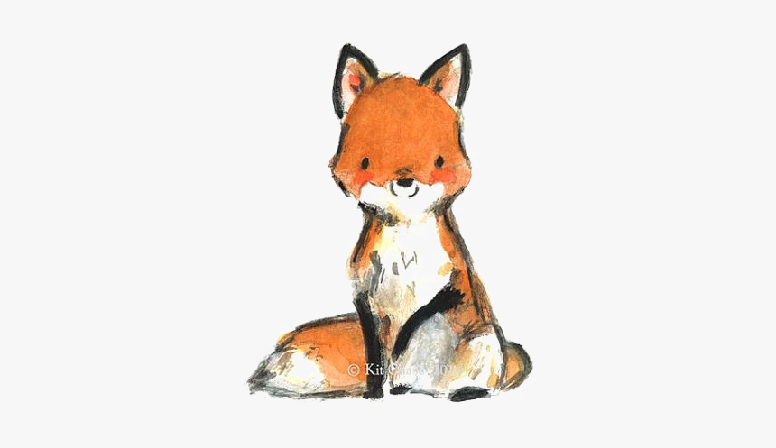 Cute Fox Drawing Hd Png Download Kindpng