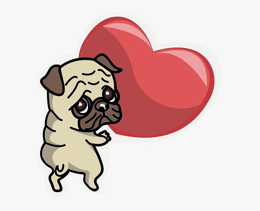 Pug Sticker Messages Sticker-7 - Pug, HD Png Download, Free Download