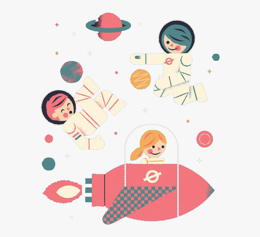 Spacecraft Outer Space The Little Girl Spaceship - Illustration, HD Png Download, Free Download