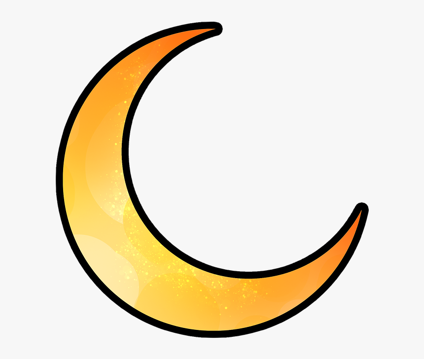 Orange Crescent Transparent Png Image - Gold Crescent Moon Transparent ...