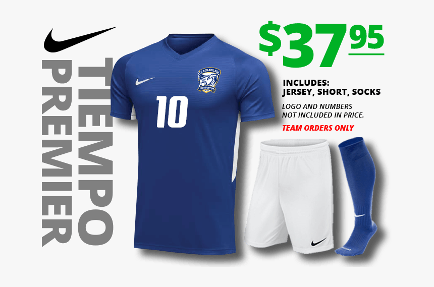 The Soccer Factory - Blue Nike Soccer Uniform, HD Png Download, Free Download