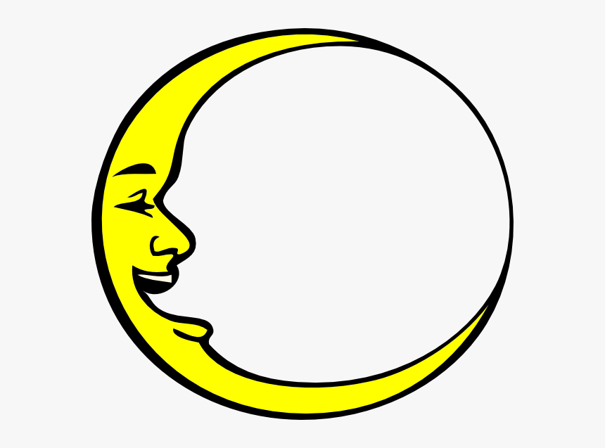 Clipart Moon Small Moon - Crescent Moon Cartoon, HD Png Download, Free Download