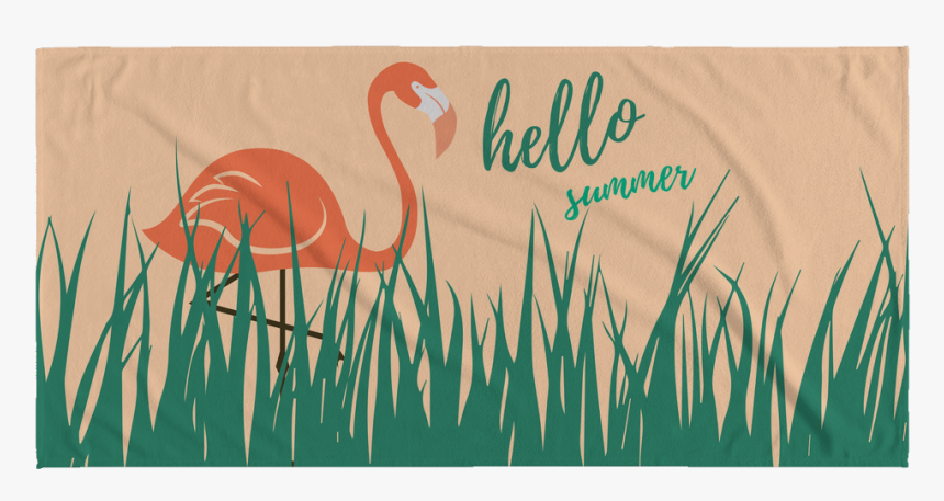 "hello Summer Flamingo - Grass, HD Png Download, Free Download