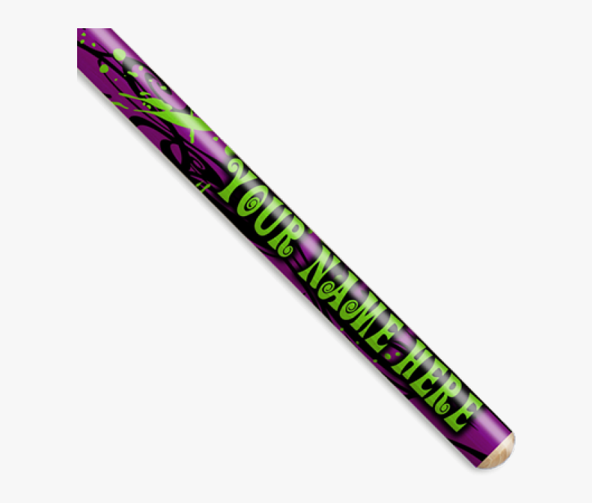 Neon Purple And Green Swirl Personalized Drumsticks - Ski, HD Png Download, Free Download