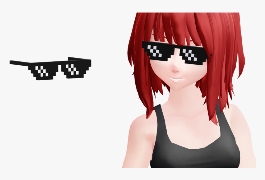 Mlg Glasses [download] By Pmxsenpai - Mmd Thug Life Sunglasses, HD Png Download, Free Download