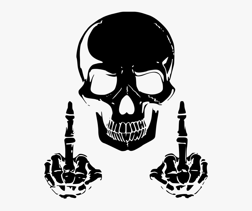 Download Transparent Finn Balor Demon Png Skull With Middle Finger Svg Png Download Kindpng