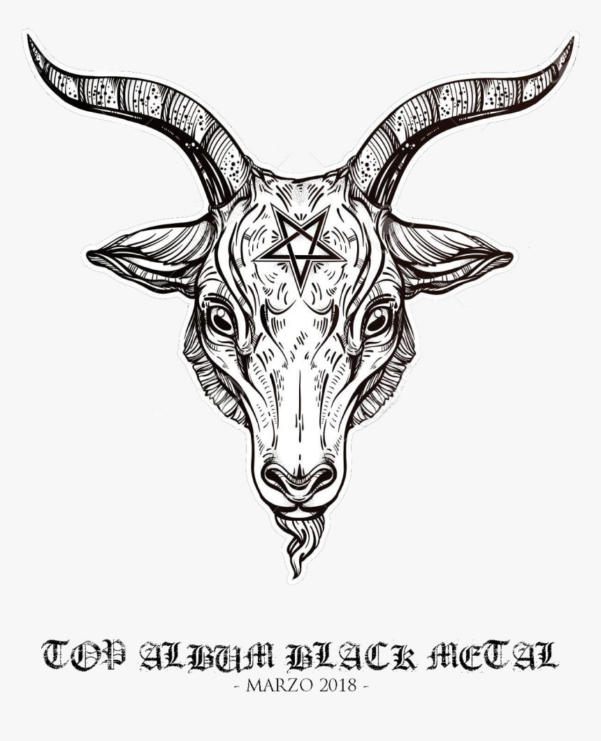 Demon Goat Head Satanic Goat Head Drawing Hd Png Download Kindpng