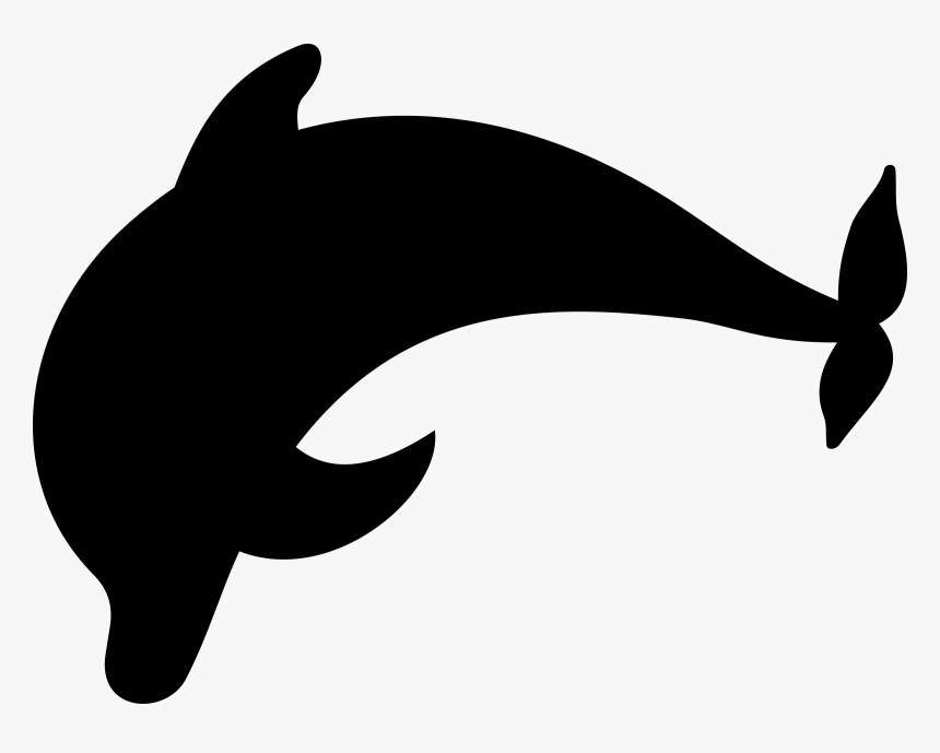 Clip Art Vector Graphics Dolphin Silhouette Free Content - Dolphin Clipart Black, HD Png Download, Free Download