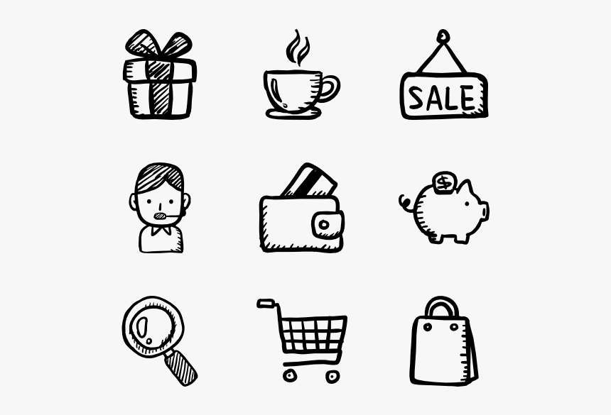 Essential Set - Doodle Shop Png, Transparent Png, Free Download