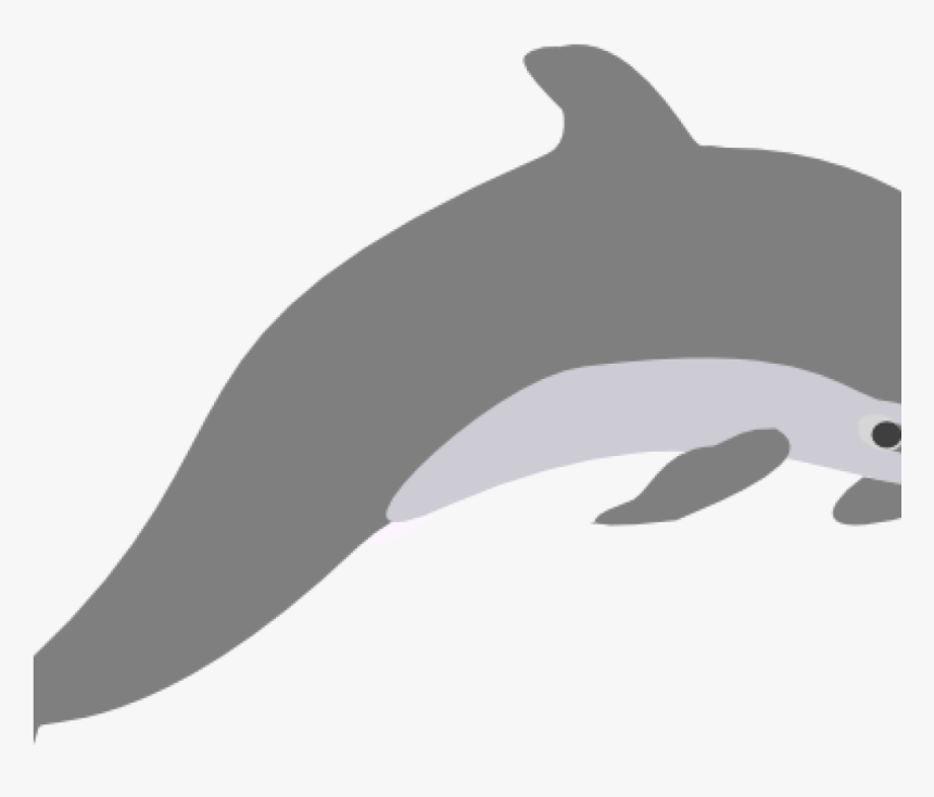 Dolphin Clipart Outline Grey Clip Art At Clker Vector - Dolphin Clip Art, HD Png Download, Free Download