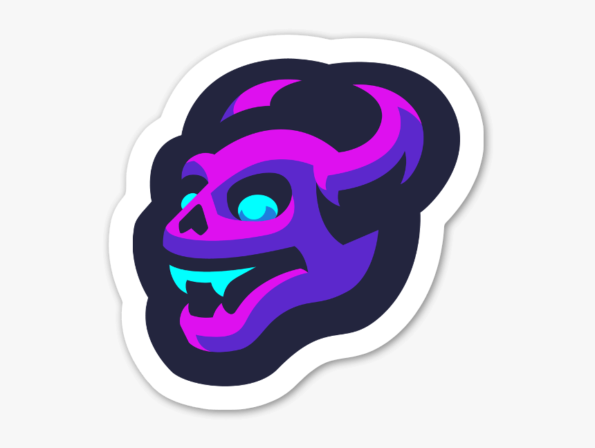 Retro Demon Sticker - Illustration, HD Png Download, Free Download