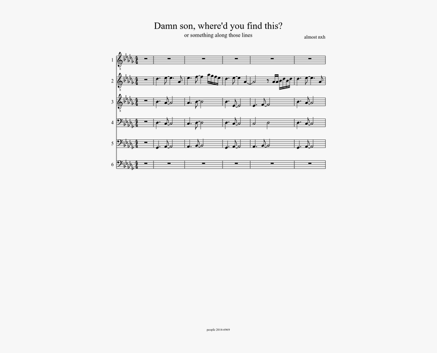 Smoke Weed Everyday Partitura, HD Png Download, Free Download