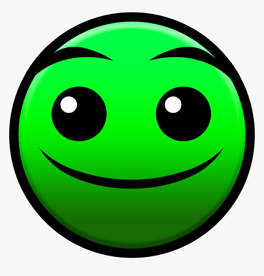 Geometry Dash Green Face Drawing