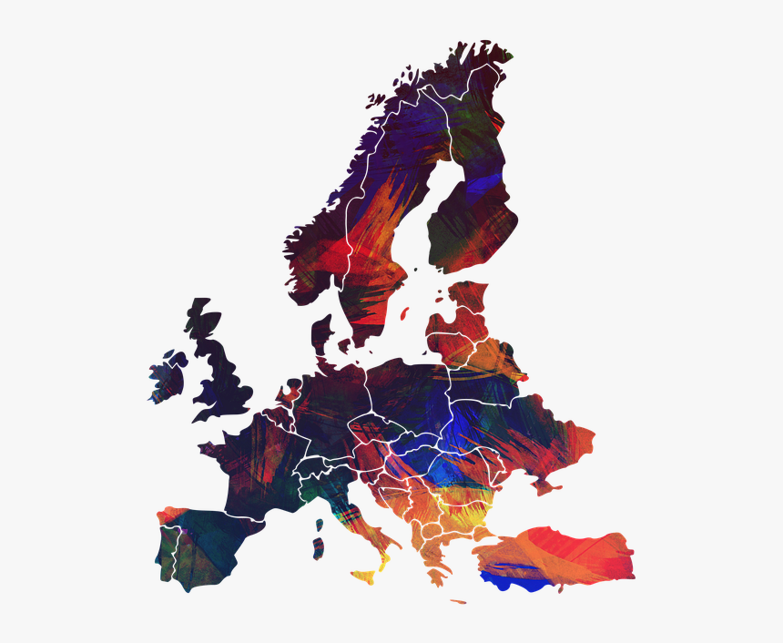 Europe, Continent, World, Colorful, Color, Painted - Europe Png, Transparent Png, Free Download