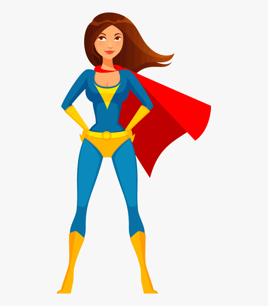 Mom Clipart Superhero - Woman Superhero Clipart, HD Png Download - kindpng