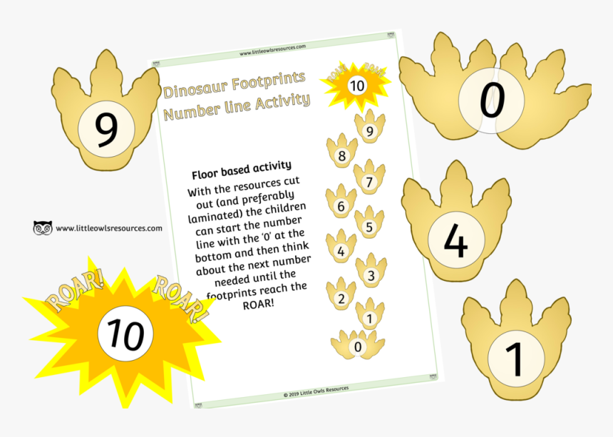 Dino Footprint Numberline Game Cover, HD Png Download, Free Download