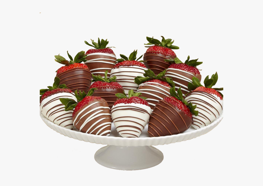 12 Gourmet Dipped Swizzled Strawberries - Luxury Chocolate Covered Strawberries, HD Png Download, Free Download