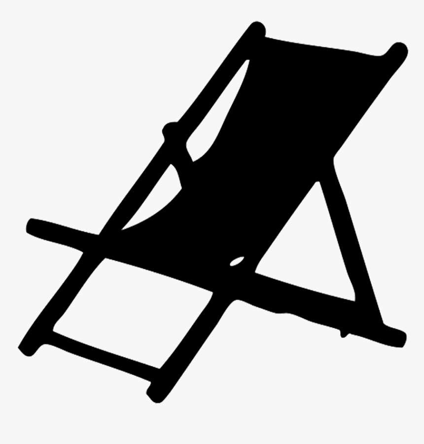 Deck Chair Silhouette - Deck Chair Vector Png, Transparent Png - kindpng
