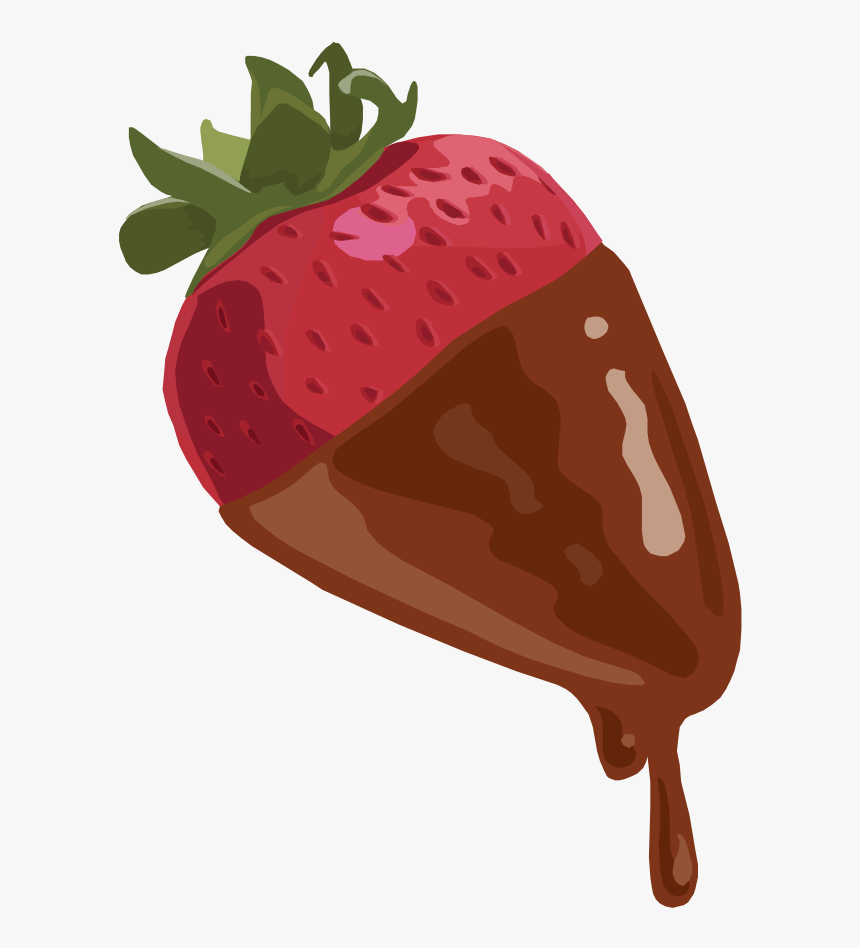 Transparent Chocolate Covered Strawberry Clipart - Chocolate Covered Strawberries Transparent Background, HD Png Download, Free Download