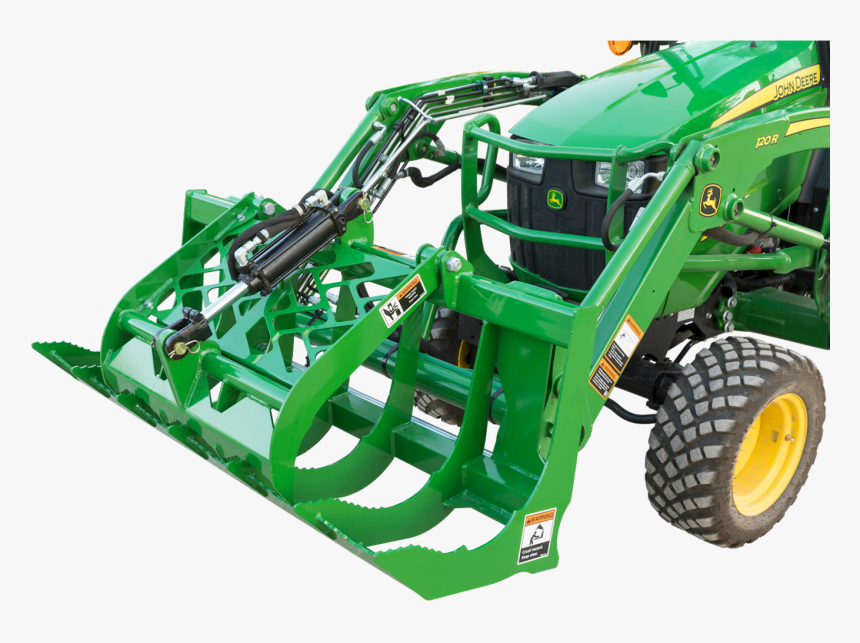 1025r Tractor, 120r Loader Bucket, Root Grapple - Tractor, HD Png Download, Free Download