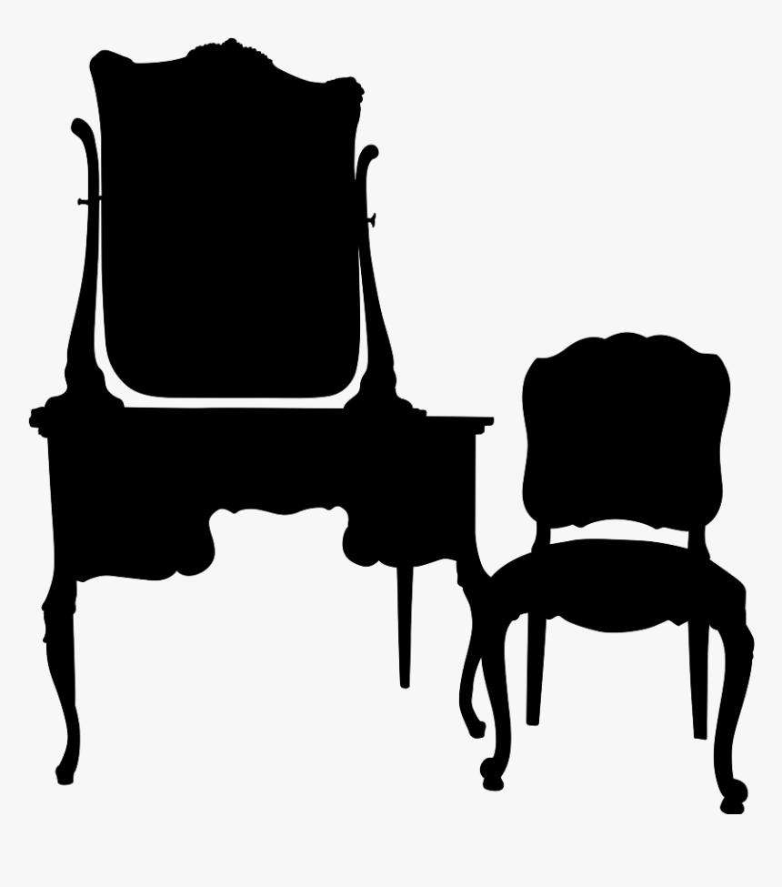 Vanity Silhouette - Chair, HD Png Download, Free Download