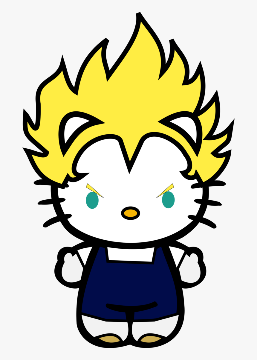 Hello Vegeta, Hello Super Saiyan Vegeta, Hello Goku, - Hello Kitty, HD Png Download, Free Download