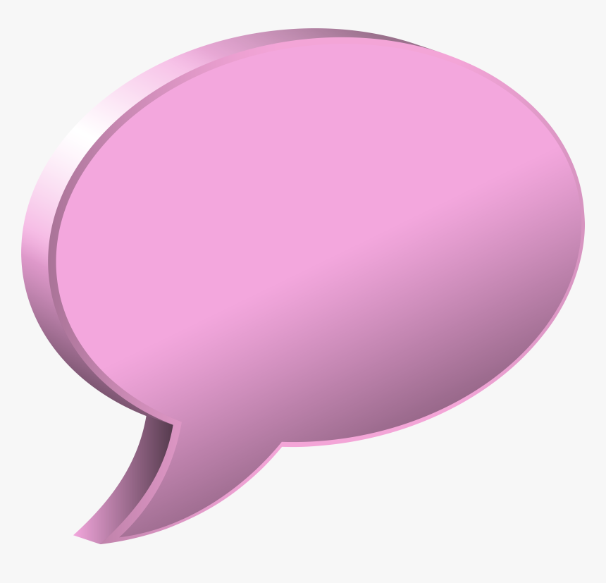 Speech Bubble Pink Transparent, HD Png Download, Free Download