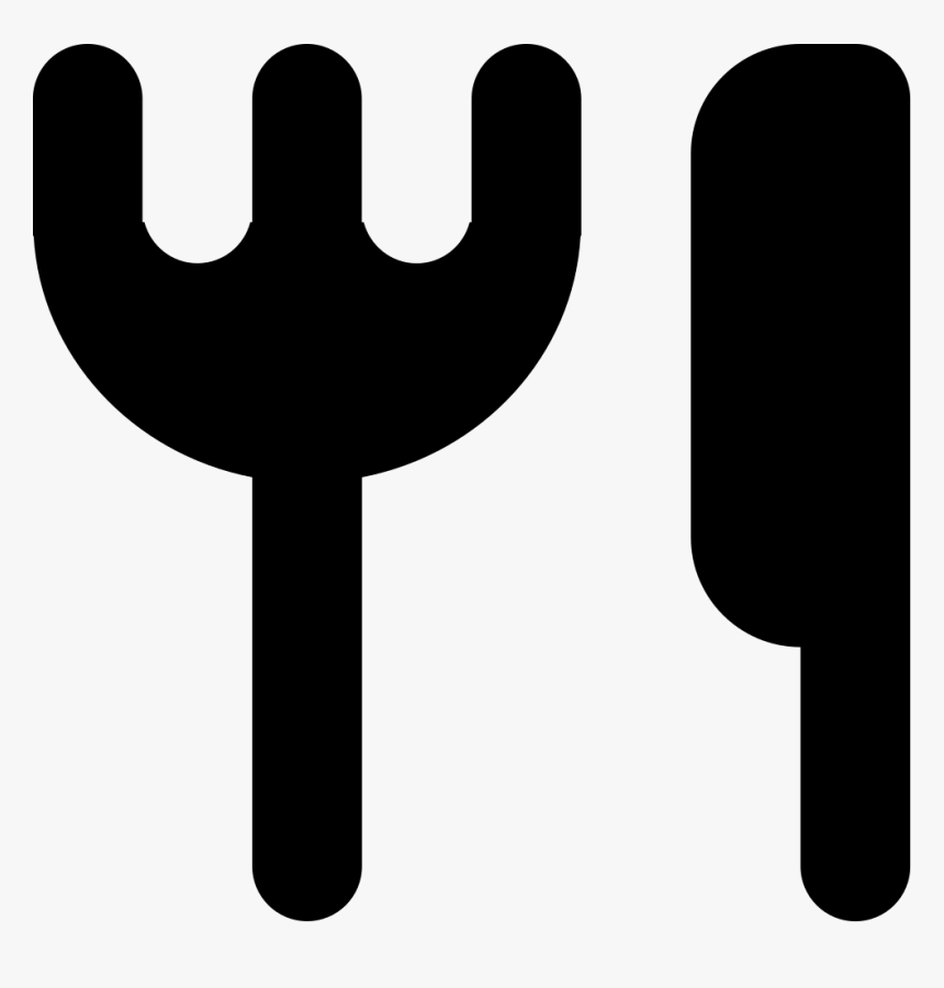 Restaurant Symbol Of Fork And Knife Silhouettes - Restaurante Simbolo Png, Transparent Png, Free Download