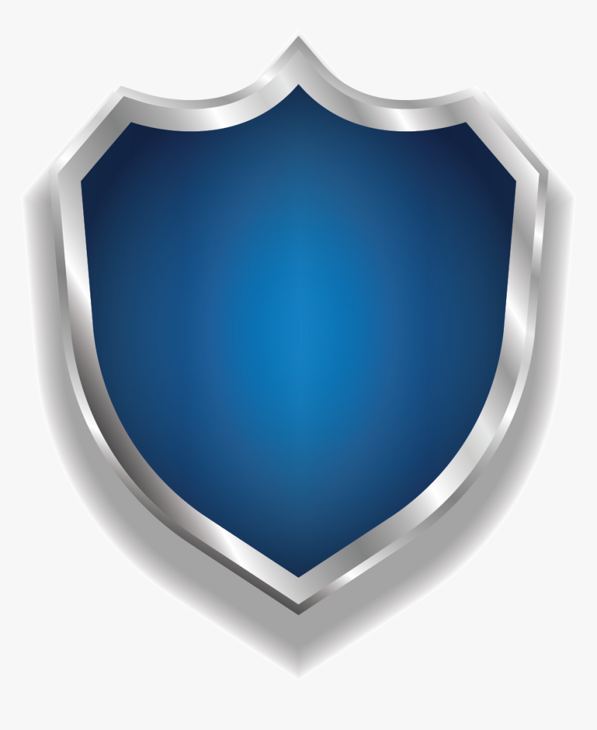 Blue Shield Three Top Point Badge With White Border Shield Hd Png Download Kindpng