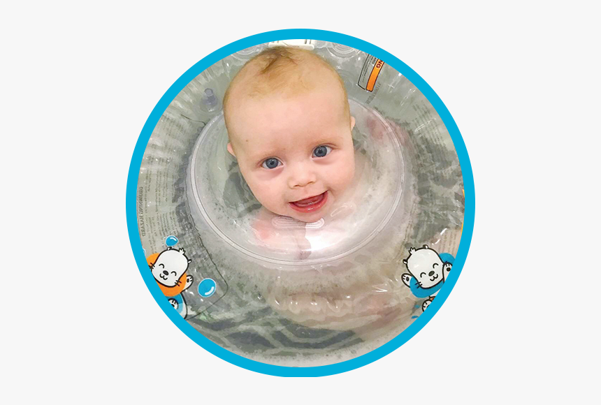 Baby In Otteroo Lumi Neck Float In Pool - Otteroo Baby, HD Png Download, Free Download