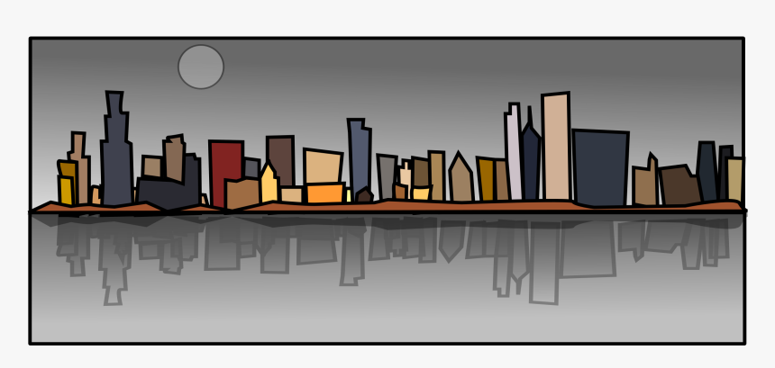 City,skyline,metropolis - Chicago Buildings Cartoon, HD Png Download, Free Download