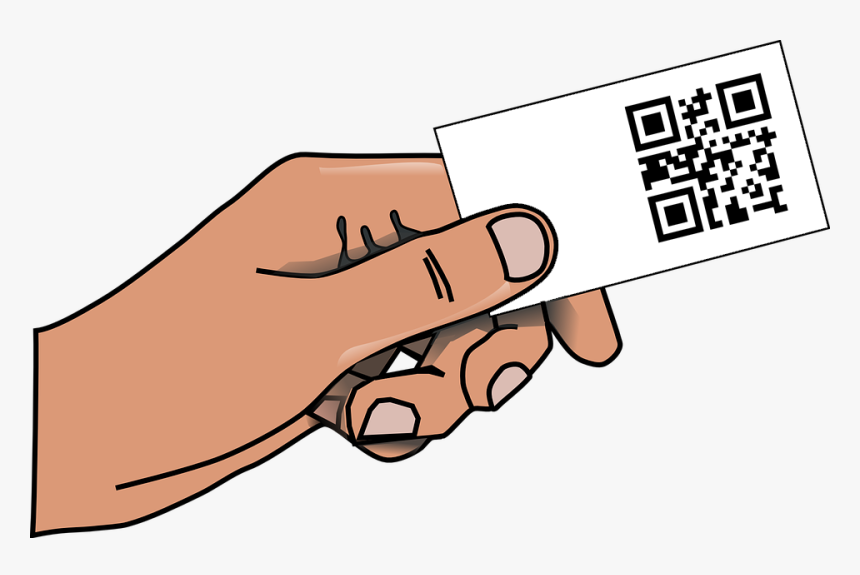 It Was Fashionable For A Time To Include A Qr Code - Blank Card In Hand, HD Png Download, Free Download