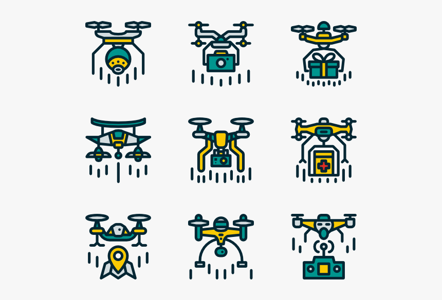 Drone - Elaborate Icons, HD Png Download, Free Download