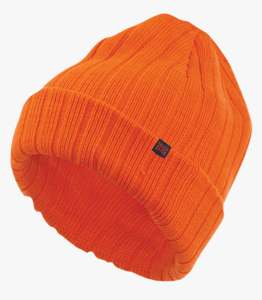 Tough Duck Mens Chunky Knit Watch Cap Fluorescent Orange - Beanie, HD Png Download, Free Download