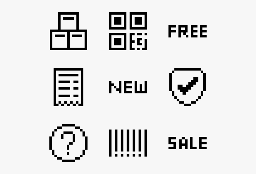 Essential Set - Pixel Icons Png, Transparent Png, Free Download