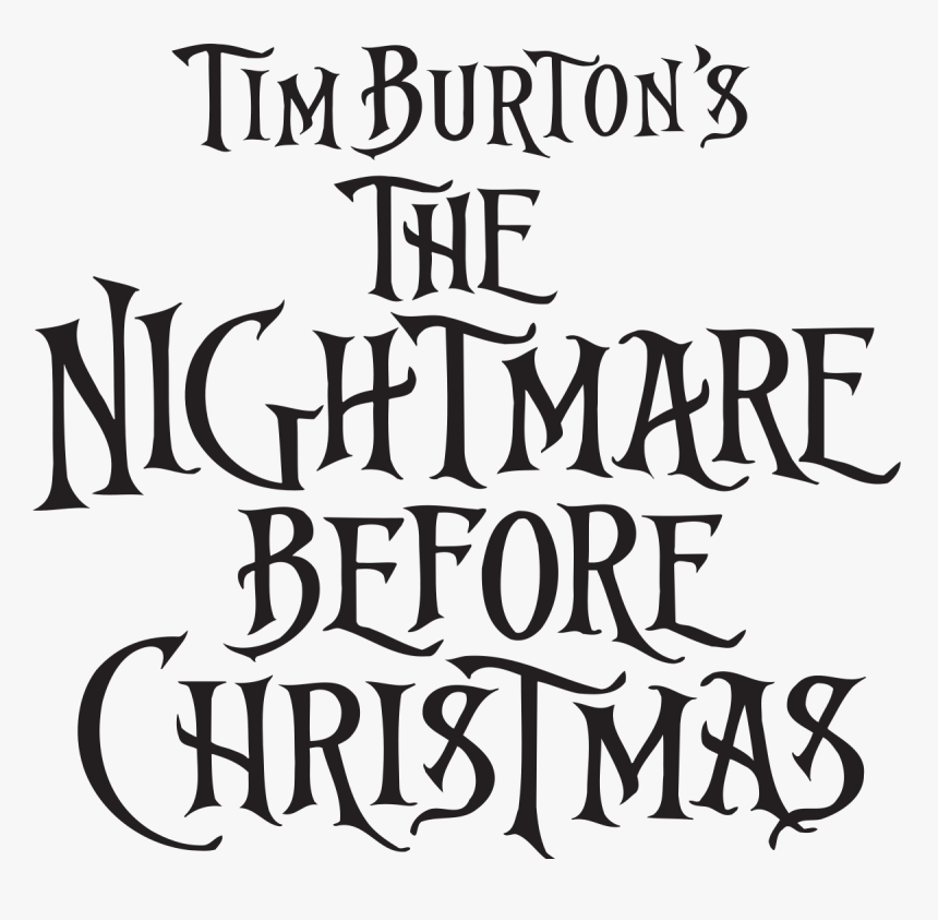Tim Burton The Nightmare Before Christmas Logo, HD Png Download - kindpng