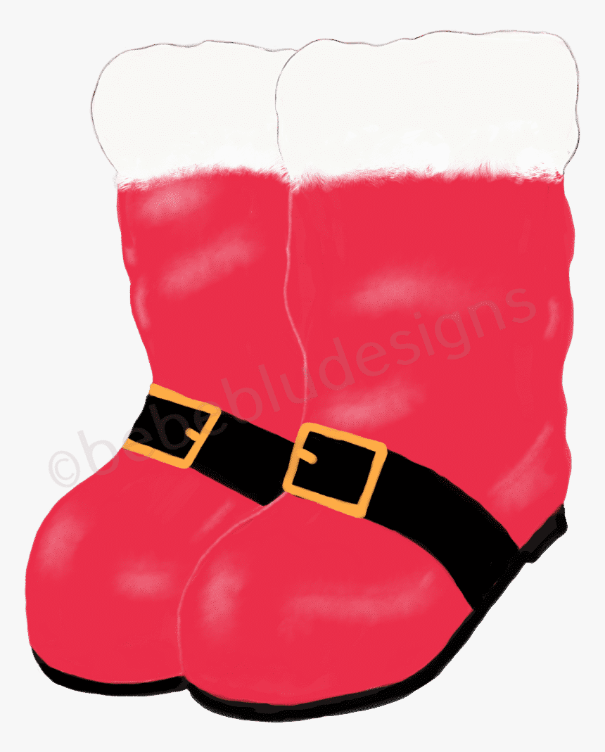 Santa Boots - Snow Boot, HD Png Download - kindpng