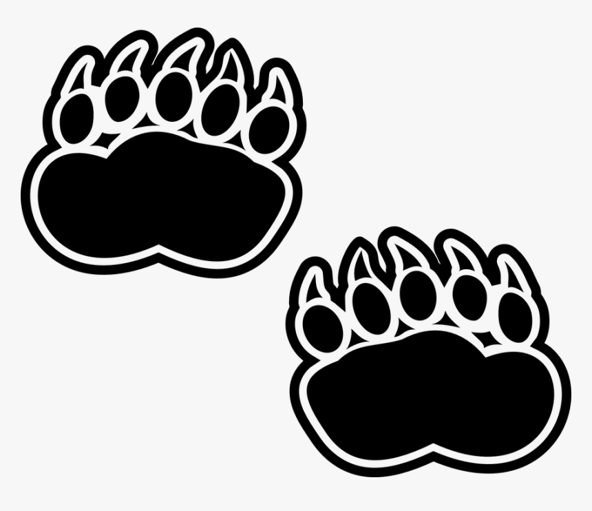 Footprints, Bear, Claws, Paws, Icon, Symbol, Sign, - Bears Footprints, HD Png Download, Free Download